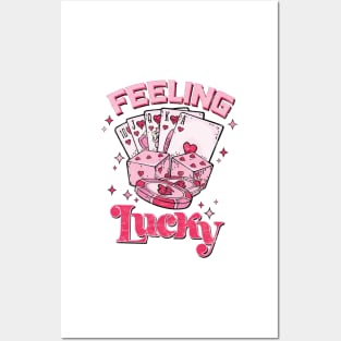 Feeling Lucky t-shirt, Valentine Pocket shirt, Valentine shirt, Vintage Valentine's Day retro, Trendy Valentine's Day Posters and Art